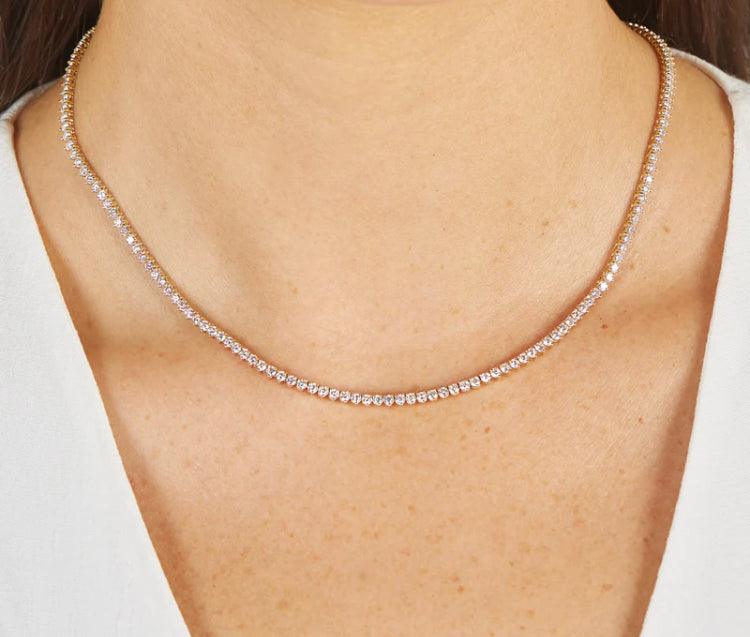 Tennis Chain Diamond Necklace - Image 3