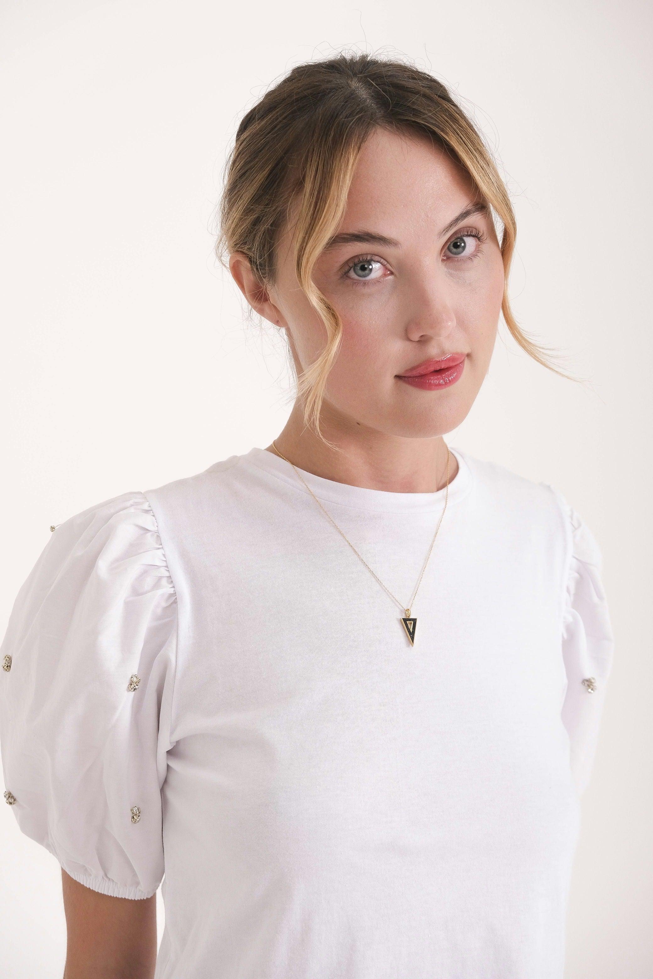 Triangle Gemstone Necklace - Image 5