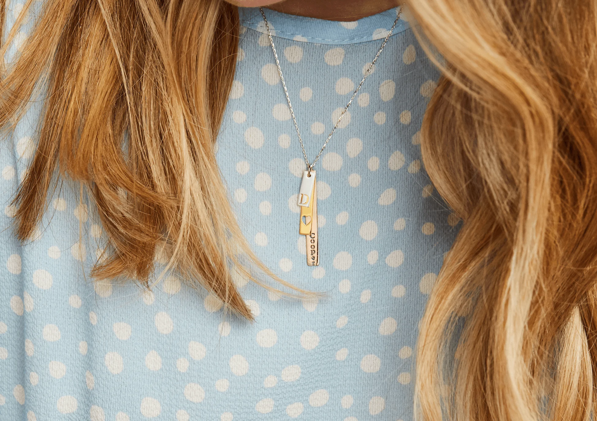 Vertical Cut Out Pendant Necklace - Image 2