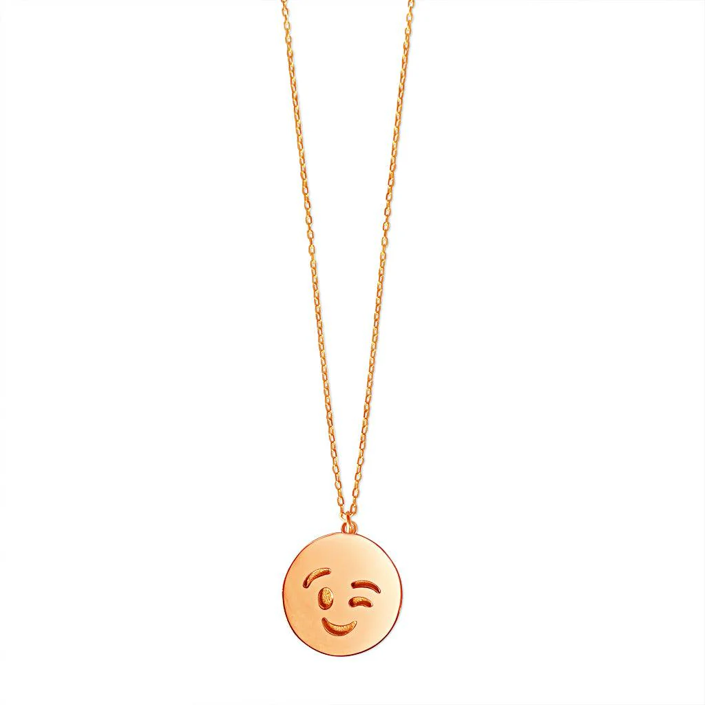 Wink Emoji Necklace - Image 3