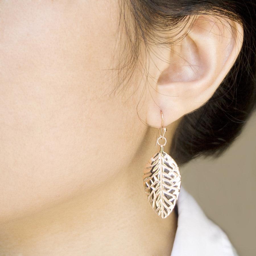 Woodland Leaf Earrings - Image 4