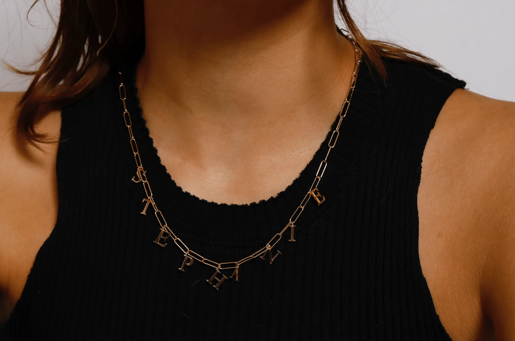 Word Choker Elia Rectangle Necklace - Image 4