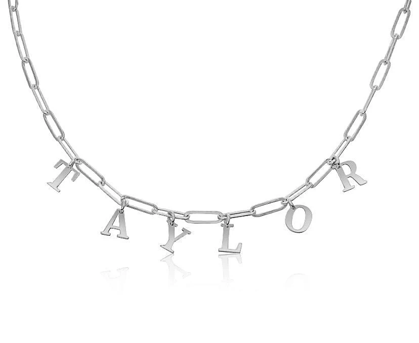 Word Choker Elia Rectangle Necklace - Image 5