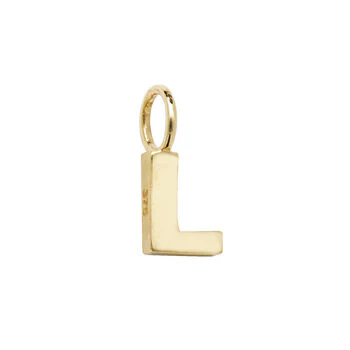 Yellow Gold Initial Pendant - Image 13