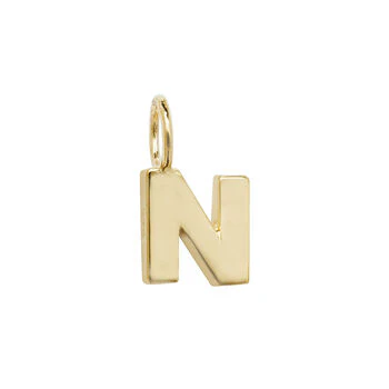 Yellow Gold Initial Pendant - Image 15