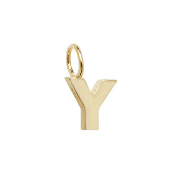 Yellow Gold Initial Pendant - Image 26