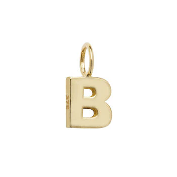 Yellow Gold Initial Pendant - Image 3