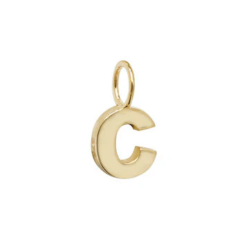 Yellow Gold Initial Pendant - Image 4