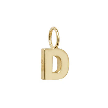 Yellow Gold Initial Pendant - Image 5